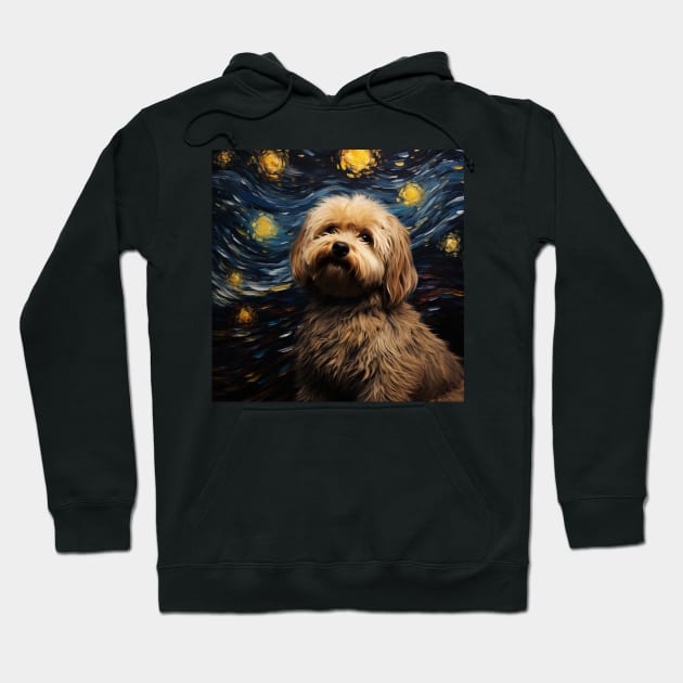 Cute Puli Dog Puppy Painting Hoodie by NatashaCuteShop